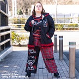 Dark Gloomy Plus Size Bear Ear Hoodie