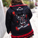 Dark Gloomy Plus Size Bear Ear Hoodie