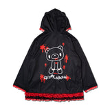 Dark Gloomy Plus Size Bear Ear Hoodie