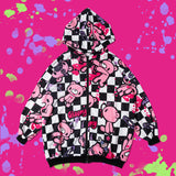 チェックグルーミー ZIP パーカー