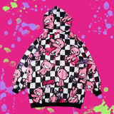 チェックグルーミー ZIP パーカー
