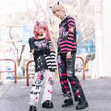 EMO Punk Menhera Chan Zip Long Sleeve Tee