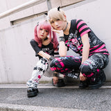 EMO Punk Menhera Chan Zip Long Sleeve Tee