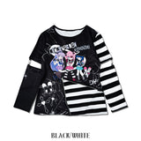 EMO Punk Menhera Chan Zip Long Sleeve Tee