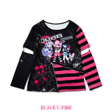 EMO Punk Menhera Chan Zip Long Sleeve Tee