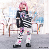EMO Punk Menhera Chan Zip Long Sleeve Tee