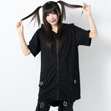 [Short Sleeves] Back Harness Hoodie