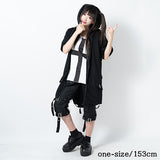 [Short Sleeves] Back Harness Hoodie