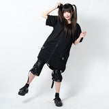 [Short Sleeves] Back Harness Hoodie