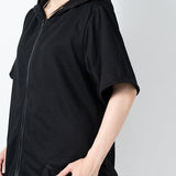 [Short Sleeves] Back Harness Hoodie