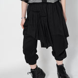 Pleats Apron Pants
