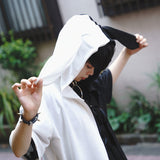 [Short Sleeve] Asymmetry Usamimi Zip Parka