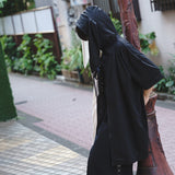 [Short Sleeve] Asymmetry Usamimi Zip Parka