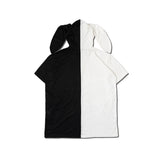[Short Sleeve] Asymmetry Usamimi Zip Parka