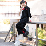 アシメ ボタンチャイナT