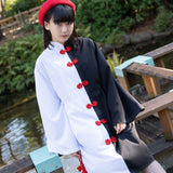 Asymmetric Button China Dress