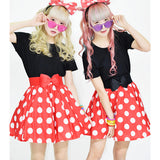 Dot Flared Skirt