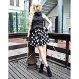 Dot Flared Skirt