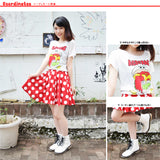 Dot Flared Skirt